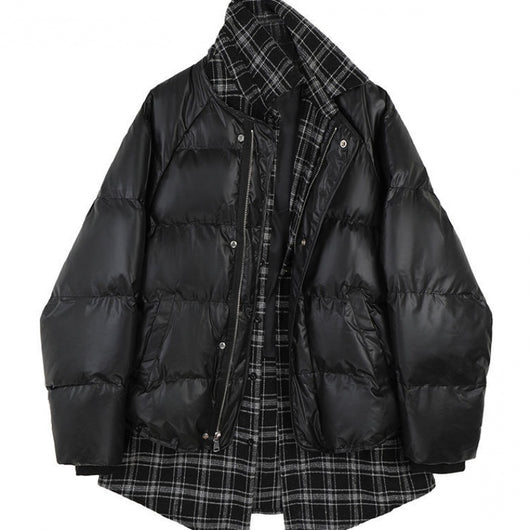 Blazer Cuadrille Bicolor en Lana para Mujer - Diseño Moderno y Versátil - Image 2