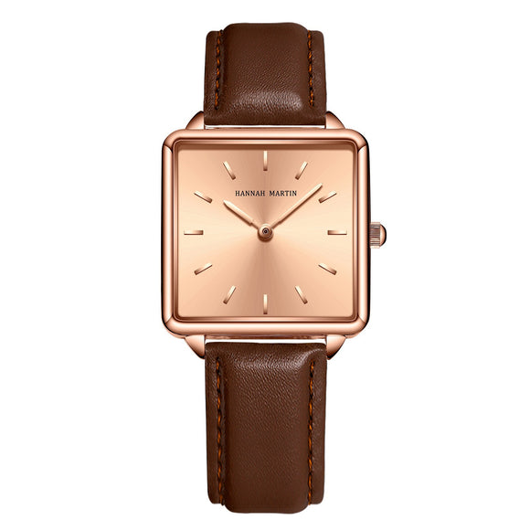 Reloj Cuadrado Minimalista para Mujer con Movimiento Japonés