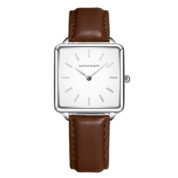Reloj Cuadrado Minimalista para Mujer con Movimiento Japonés