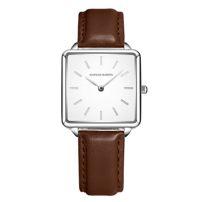 Reloj Cuadrado Minimalista para Mujer con Movimiento Japonés