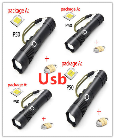 Linterna LED Zoom P50 con Carga USB - Image 49