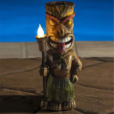 Luz Solar Decorativa Maya Totem - Iluminación LED para Jardín