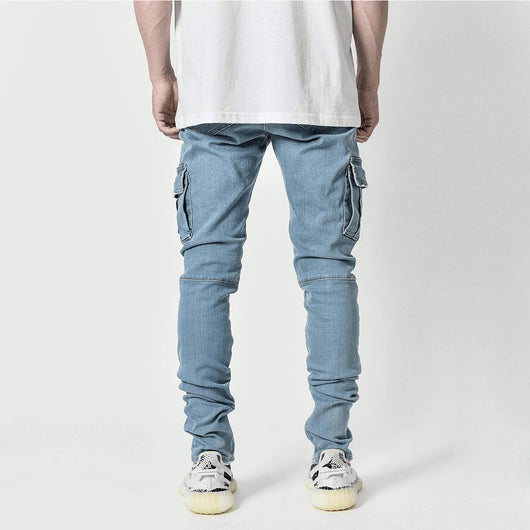 Jeans de Trabajo Versátil con Múltiples Bolsillos para Hombre - Image 2
