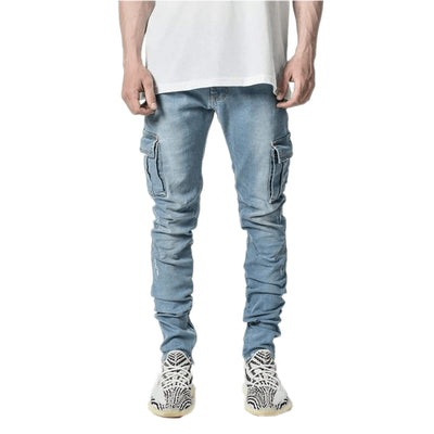 Jeans de Trabajo Versátil con Múltiples Bolsillos para Hombre - Image 5
