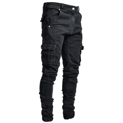 Jeans de Trabajo Versátil con Múltiples Bolsillos para Hombre - Image 4