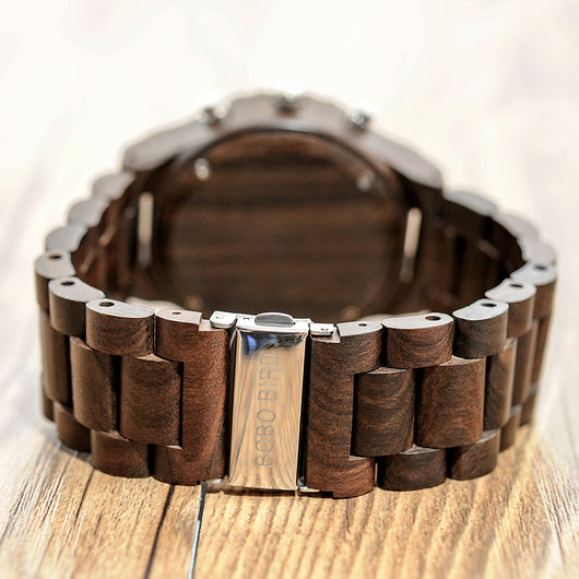 Reloj de Madera Multifunción con Movimiento Dual LED - Image 14