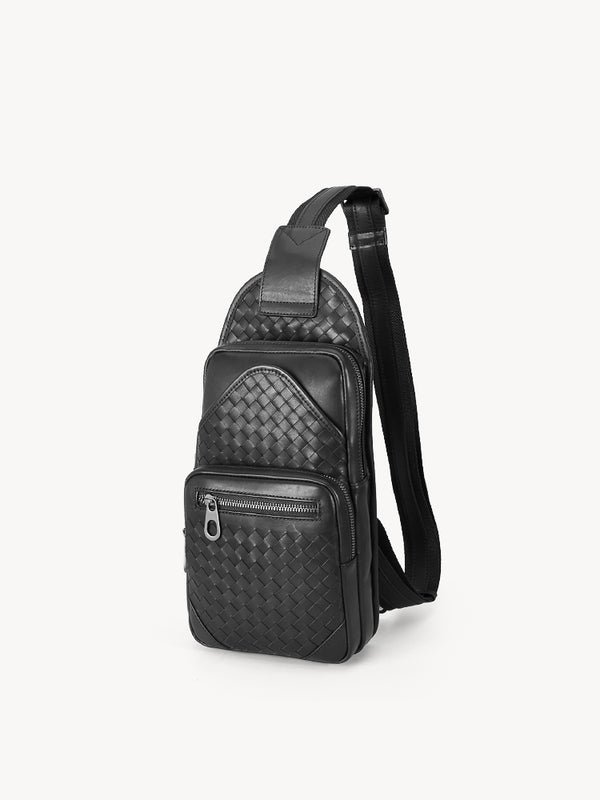 Bolsa de Pecho en Cuero Vacuno Encerado para Hombre
