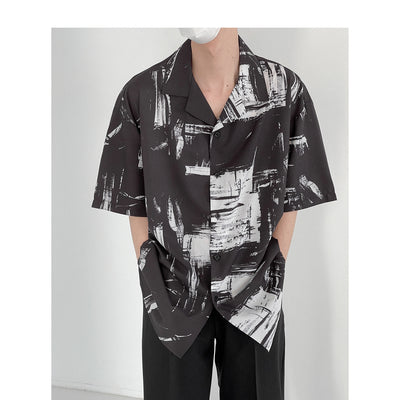 Camisa Cubana Japonesa de Manga Corta para Hombre - Estilo Holgado y Moderno - Image 11