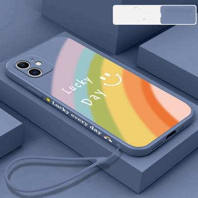 Funda para Celular Arcoíris con Carita Feliz en Silicona - Image 11