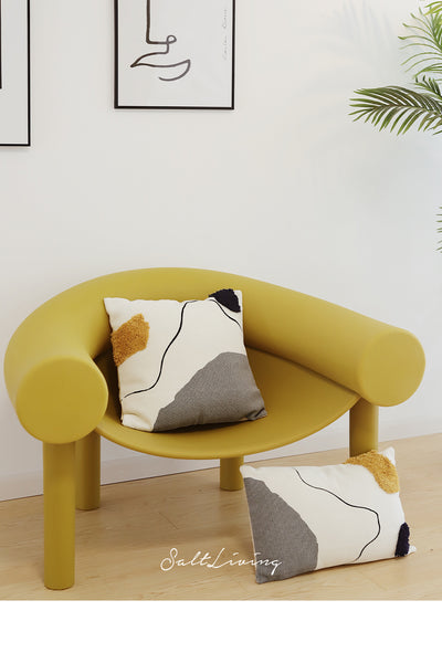 Cojín Cuadrado con Líneas Abstractas Tufted - Almohada Decorativa - Image 7