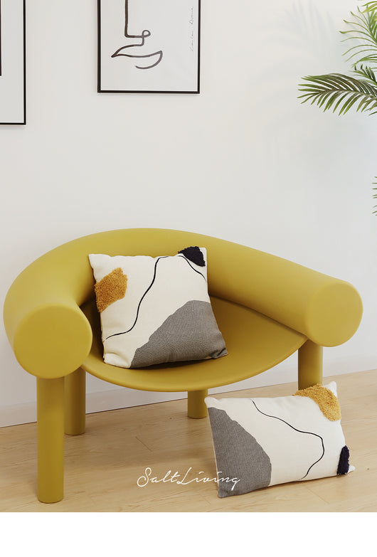 Cojín Cuadrado con Líneas Abstractas Tufted - Almohada Decorativa - Image 7