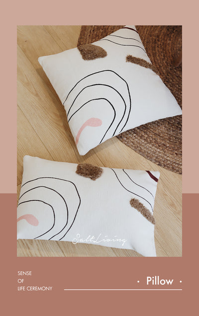 Cojín Cuadrado con Líneas Abstractas Tufted - Almohada Decorativa - Image 11