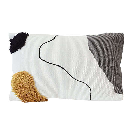 Cojín Cuadrado con Líneas Abstractas Tufted - Almohada Decorativa - Image 12
