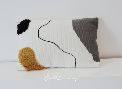 Cojín Cuadrado con Líneas Abstractas Tufted - Almohada Decorativa - Image 14