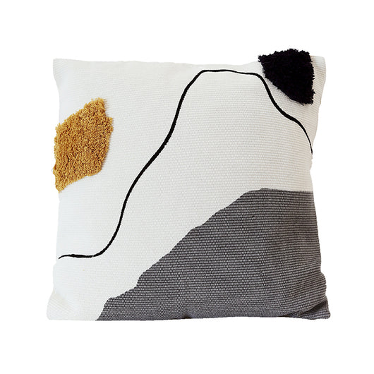 Cojín Cuadrado con Líneas Abstractas Tufted - Almohada Decorativa - Image 4