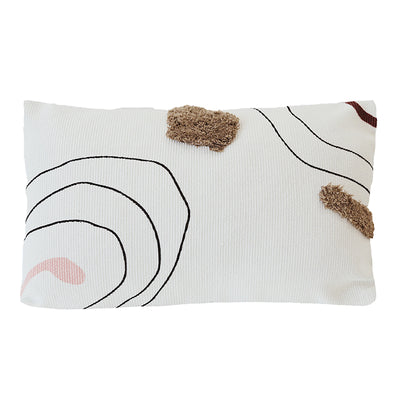 Cojín Cuadrado con Líneas Abstractas Tufted - Almohada Decorativa - Image 6