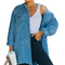 Camisa Oversized de Pana Lavada para Mujer - Estilo Europeo y Americano