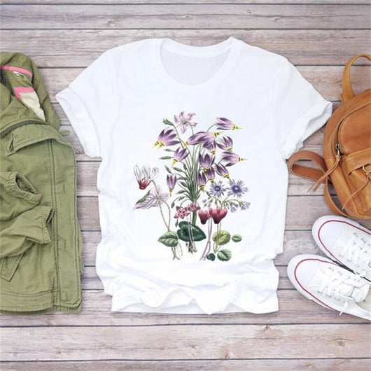Camiseta Estampada con Ilustración Floral para Mujer - Diseño Casual - Image 30