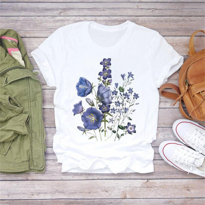 Camiseta Estampada con Ilustración Floral para Mujer - Diseño Casual - Image 15