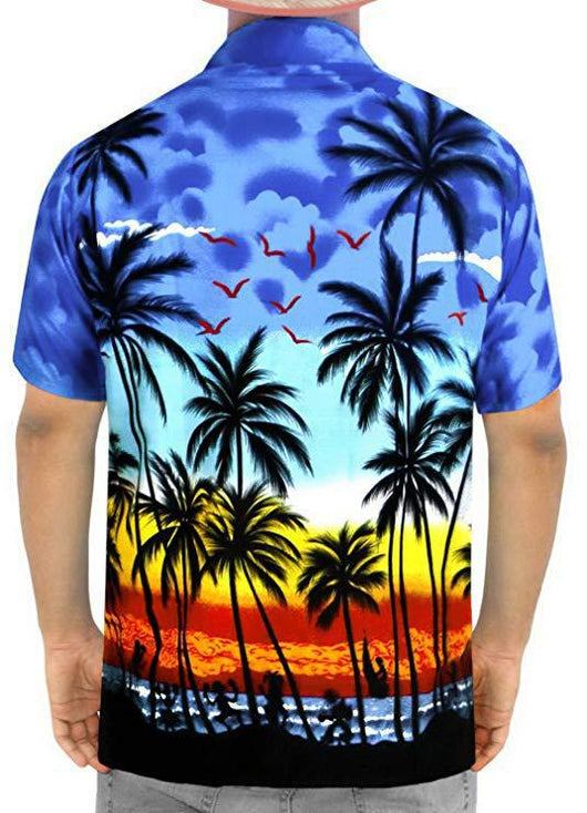 Playera Hawaiana Estampada 3D de Manga Corta - Image 8
