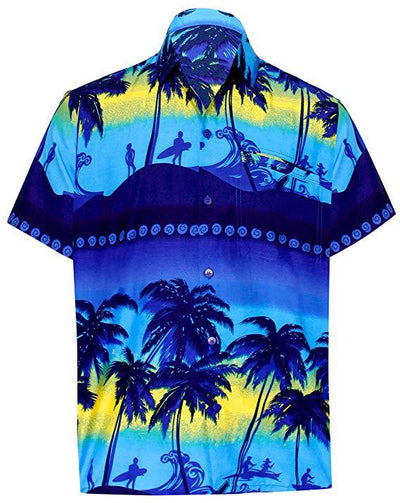 Playera Hawaiana Estampada 3D de Manga Corta - Image 9