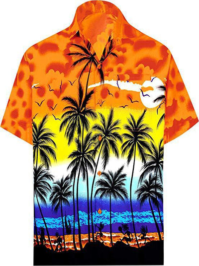 Playera Hawaiana Estampada 3D de Manga Corta - Image 3