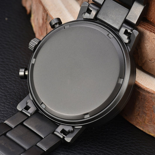 Reloj Multifuncional de Madera de Sándalo Verde - Image 4