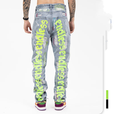 Pantalones Vaqueros Rotos Retro para Hombre y Mujer - Image 3