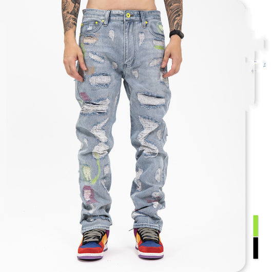 Pantalones Vaqueros Rotos Retro para Hombre y Mujer - Image 6