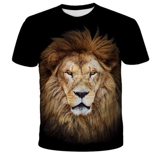 Camiseta Suelta Casual de Cuello Redondo y Manga Corta