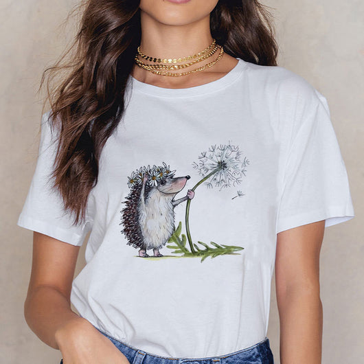 Blusa Holgada Estampado Animales Dibujos Talla Grande - Image 8