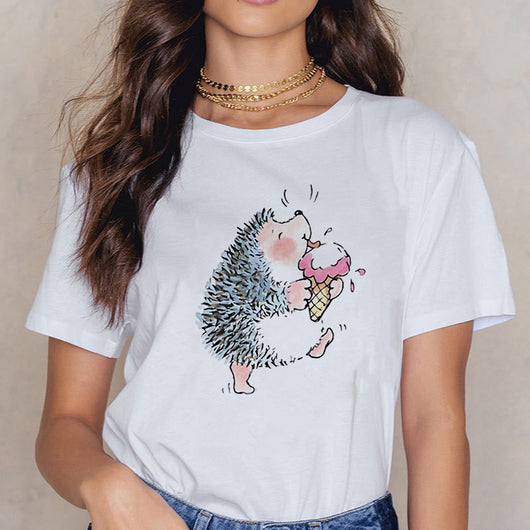 Blusa Holgada Estampado Animales Dibujos Talla Grande - Image 9