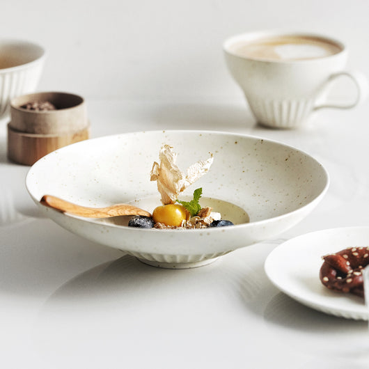 Tazas y Platillos Artesanales Raspadas a Mano