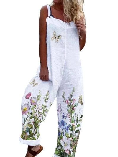Jumpsuit de Algodón y Lino Cintura Media para Mujer - Image 2