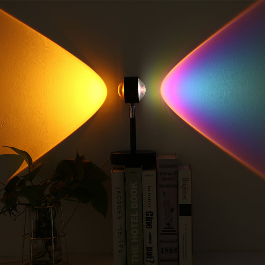 Lámpara Proyectora USB Atardecer Arcoíris para Dormitorio