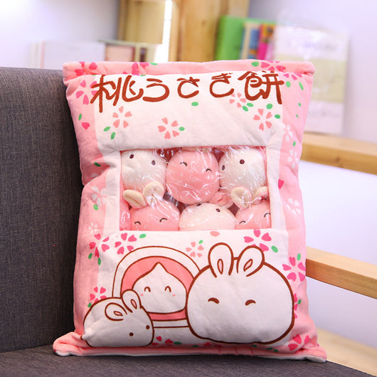 Almohada Gato Japonés Kawaii - Peluche Decorativo Adorable - Image 14