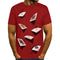 Playera Hombre Cuello Redondo Estampado 3D Naipes Manga Corta