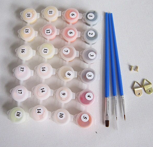 Pintura por Números con Plantas - Kit Completo