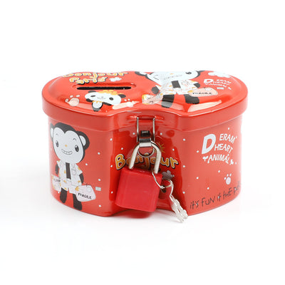 Alcancía Infantil de Hojalata con Diseño Adorable de Amor y Dibujos - Image 4