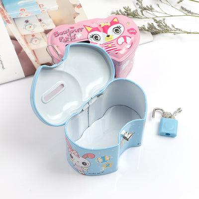 Alcancía Infantil de Hojalata con Diseño Adorable de Amor y Dibujos - Image 8