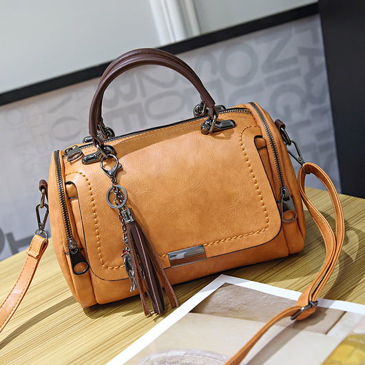 Bolso Boston Diagonal de Hombro Único Estilo Retro - Image 10