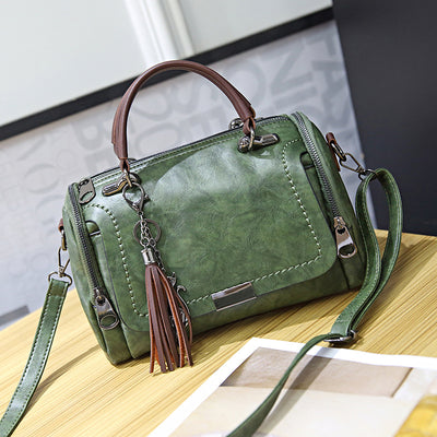 Bolso Boston Diagonal de Hombro Único Estilo Retro - Image 13