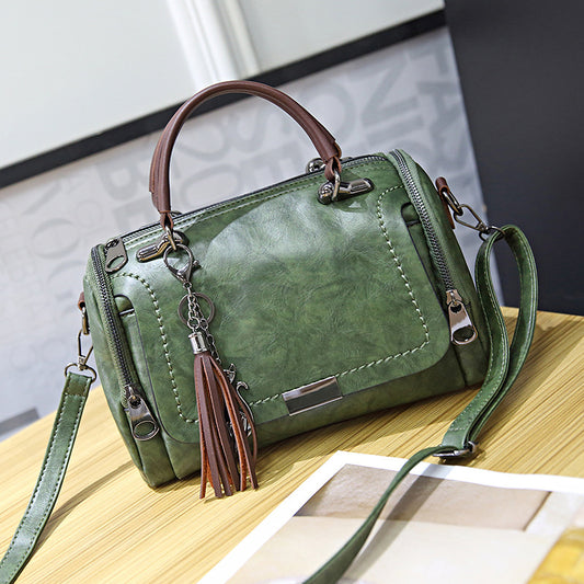 Bolso Boston Diagonal de Hombro Único Estilo Retro - Image 2