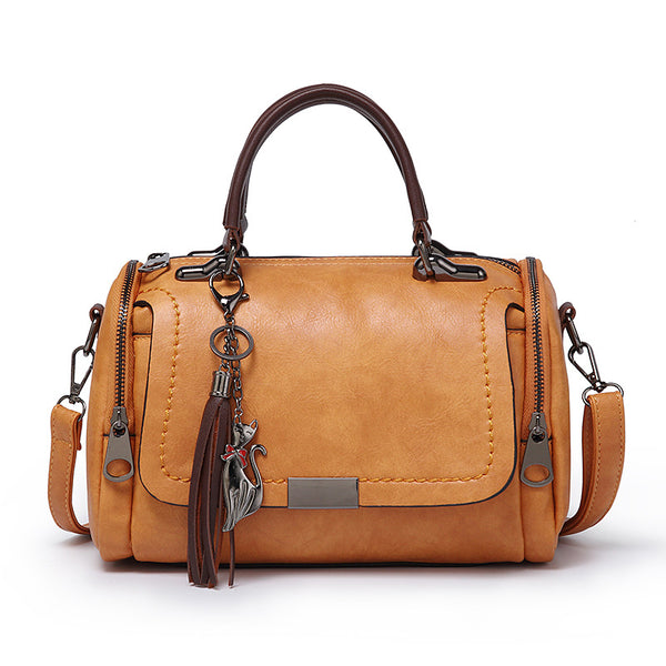 Bolso Boston Diagonal de Hombro Único Estilo Retro