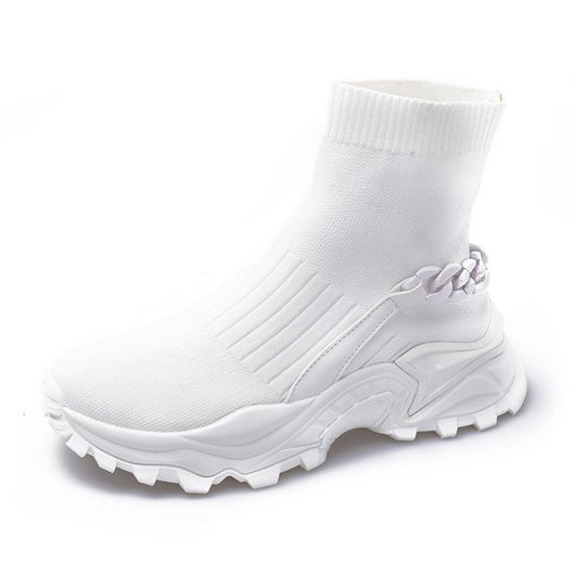 Botas Deportivas Tejidas con Suela Gruesa para Mujer - Image 13