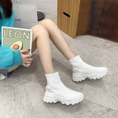 Botas Deportivas Tejidas con Suela Gruesa para Mujer - Image 16
