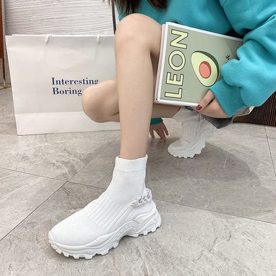 Botas Deportivas Tejidas con Suela Gruesa para Mujer - Image 15