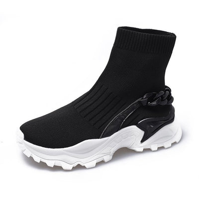 Botas Deportivas Tejidas con Suela Gruesa para Mujer - Image 7
