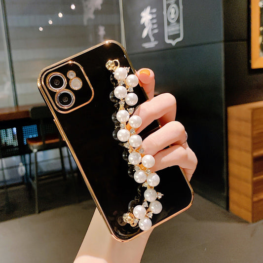 Funda para Teléfono con Pulsera de Perlas - Protección Premium 6D