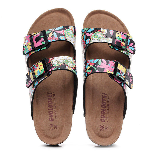 Sandalias y Pantuflas con Doble Hebilla Ajustable